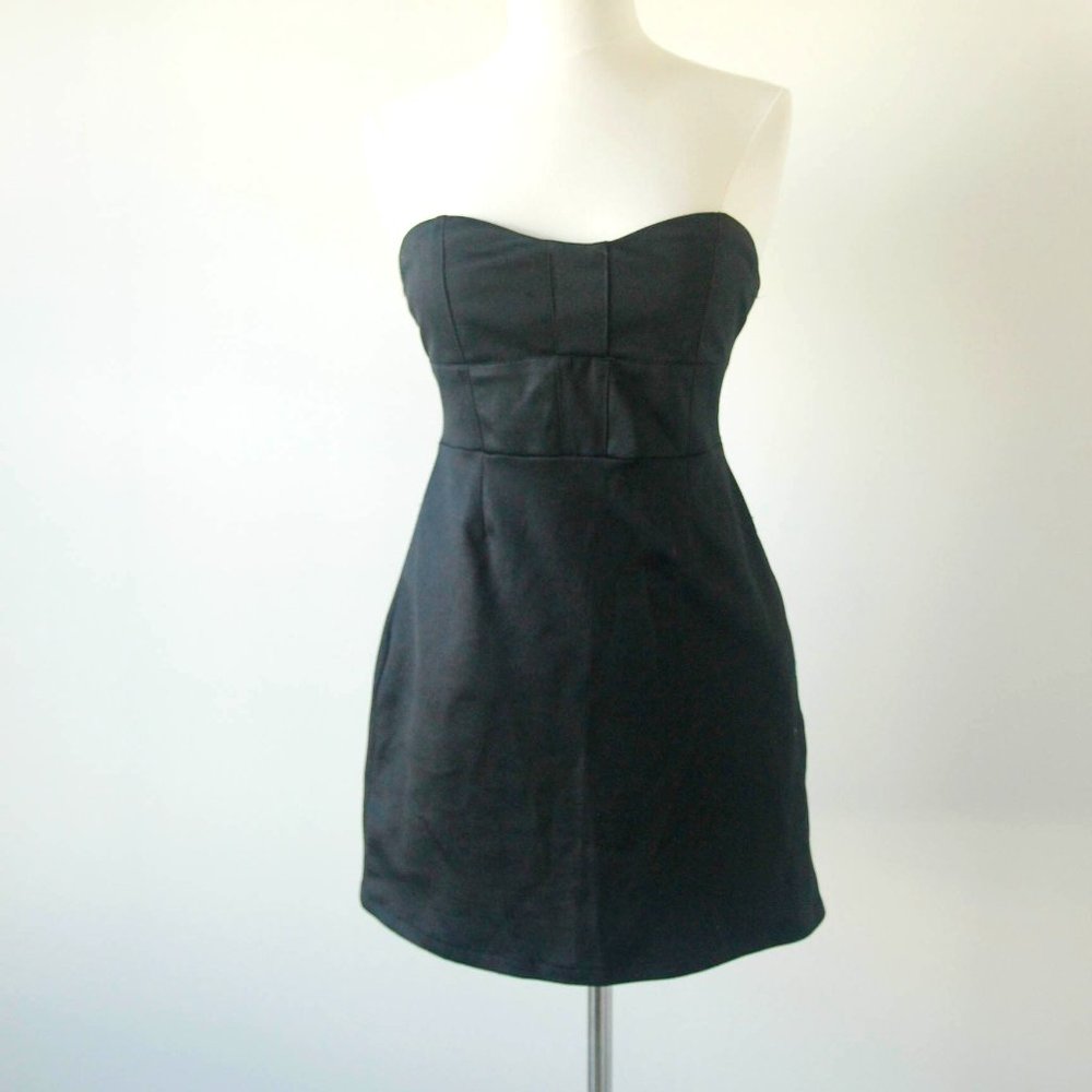 Strapless Black Mini Dress